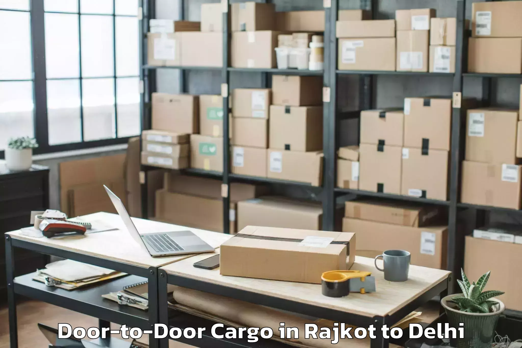 Expert Rajkot to University Of Delhi Door To Door Cargo